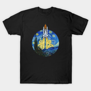 Starry Space Shuttle T-Shirt